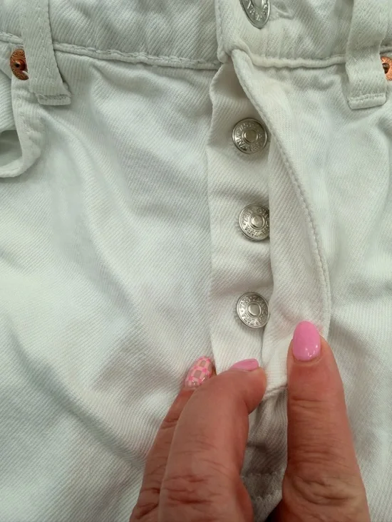 Zara White Ankle-Length Wide Crop Jeans - Picture 5 of 6